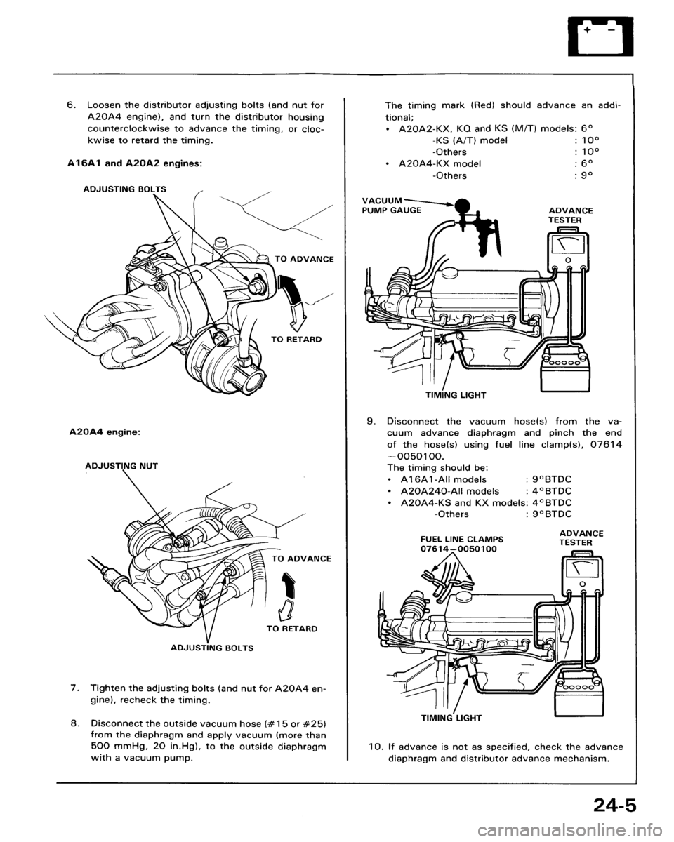 HONDA ACCORD 1986 CA / 3.G Workshop Manual 
