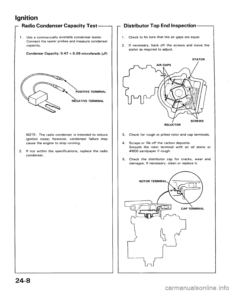 HONDA ACCORD 1986 CA / 3.G Workshop Manual 