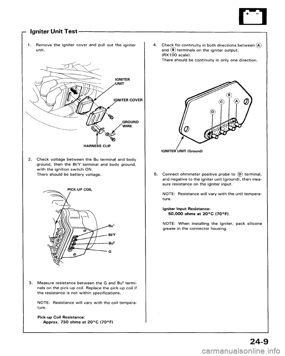HONDA ACCORD 1986 CA / 3.G Workshop Manual 