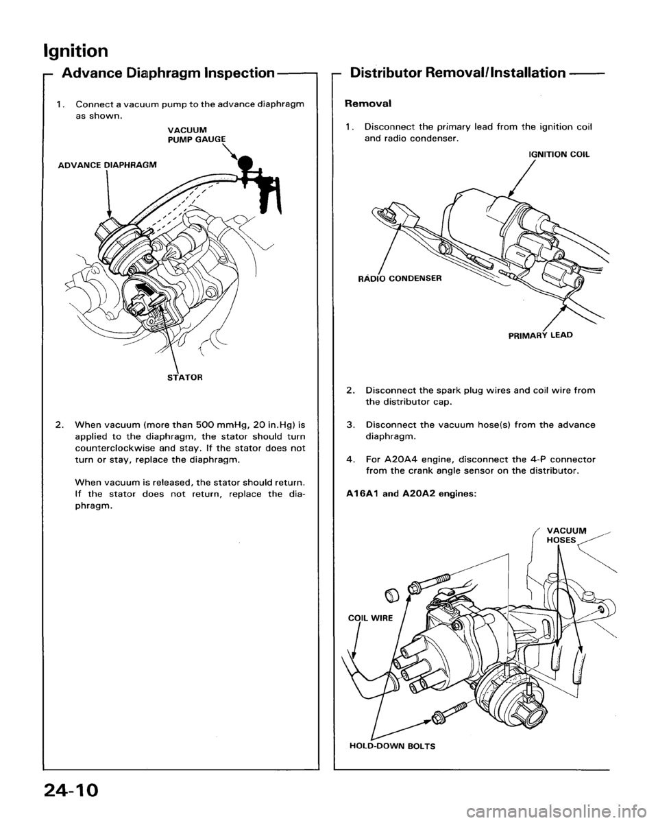 HONDA ACCORD 1986 CA / 3.G Workshop Manual 