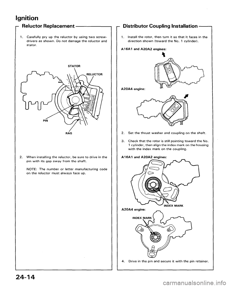 HONDA ACCORD 1986 CA / 3.G Workshop Manual 