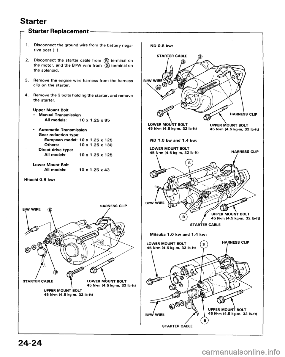 HONDA ACCORD 1986 CA / 3.G Workshop Manual 