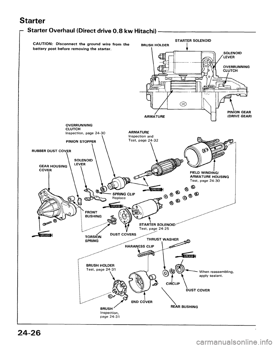 HONDA ACCORD 1986 CA / 3.G Workshop Manual 