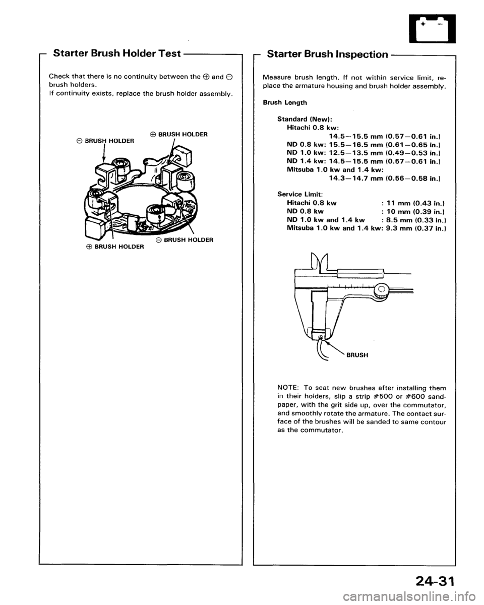 HONDA ACCORD 1986 CA / 3.G Workshop Manual 