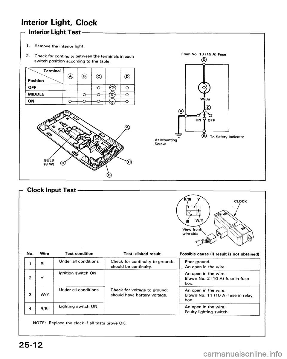 HONDA ACCORD 1986 CA / 3.G Workshop Manual 