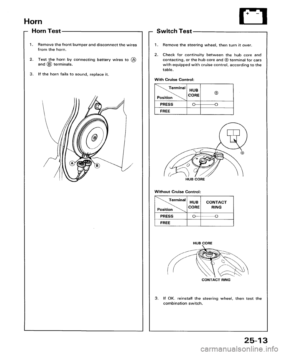 HONDA ACCORD 1986 CA / 3.G Workshop Manual 