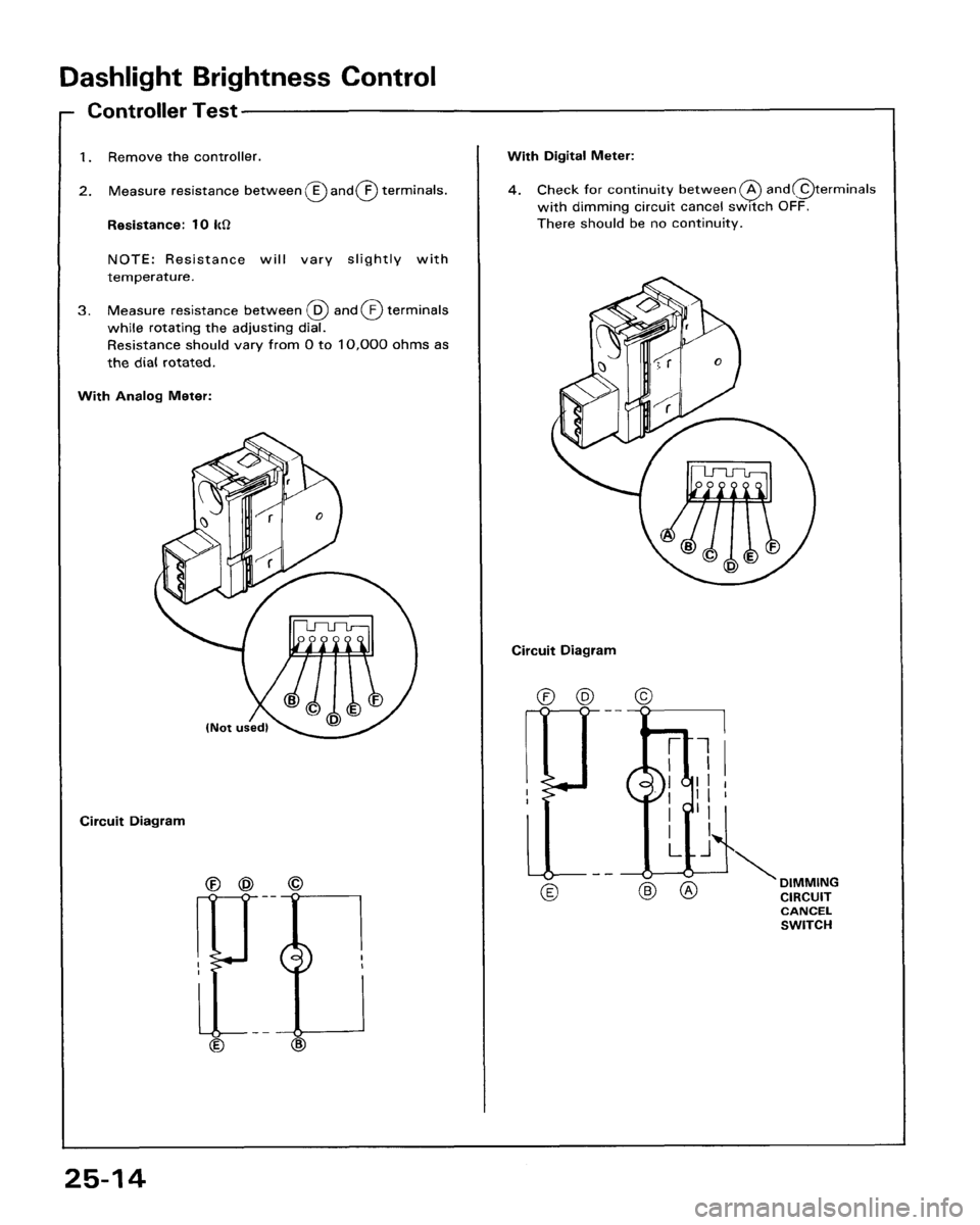 HONDA ACCORD 1986 CA / 3.G Workshop Manual 