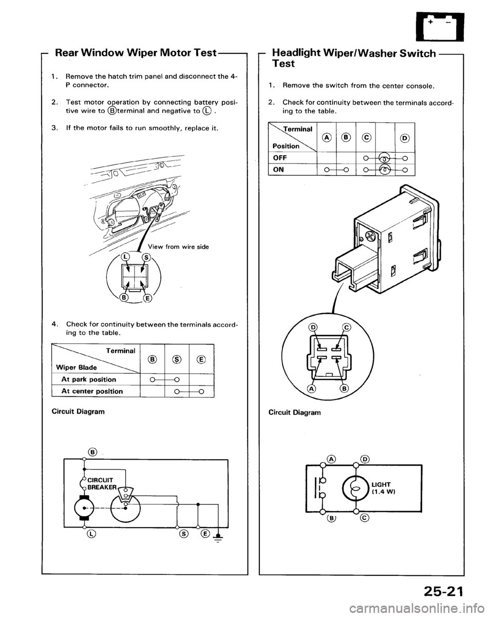 HONDA ACCORD 1986 CA / 3.G Workshop Manual 