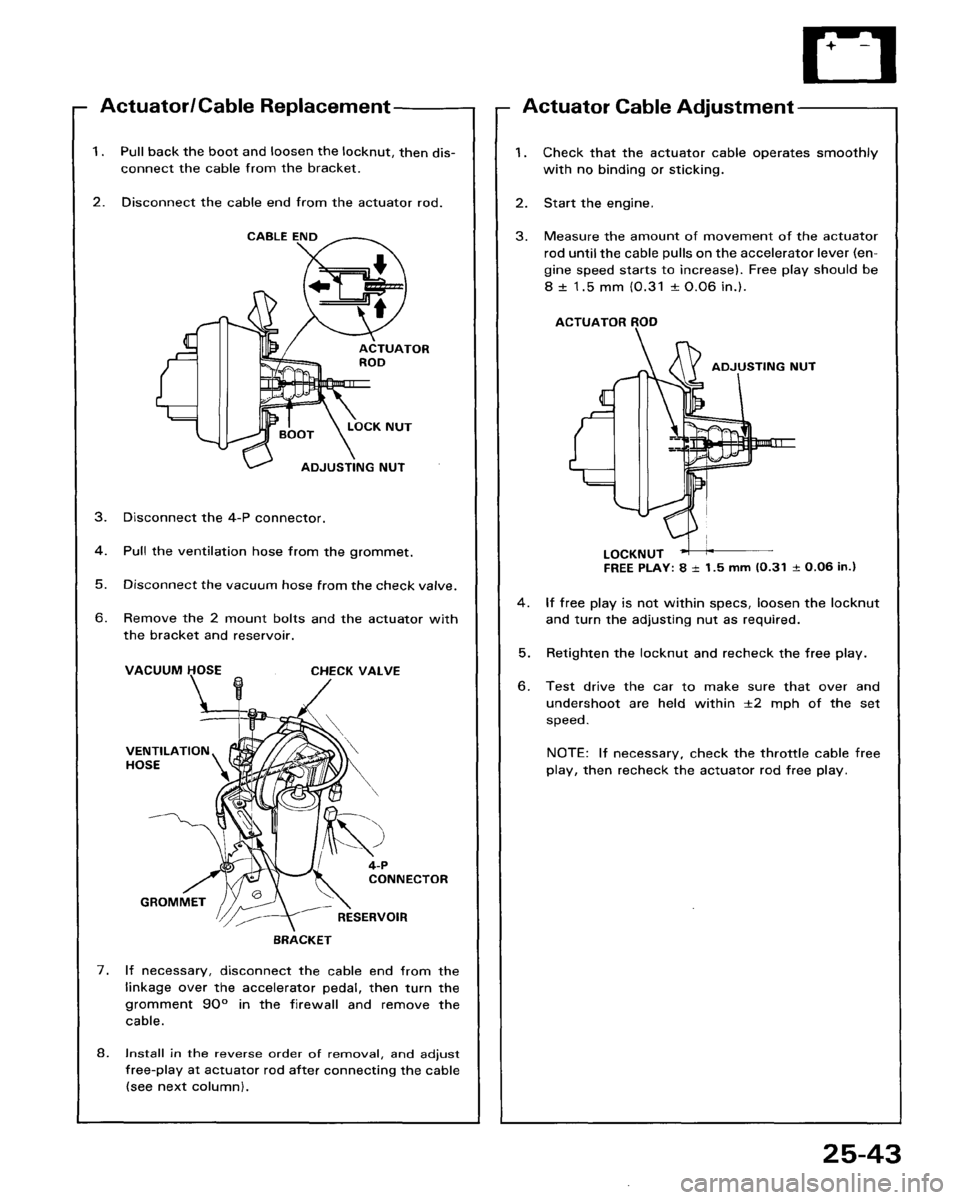 HONDA ACCORD 1986 CA / 3.G Workshop Manual 