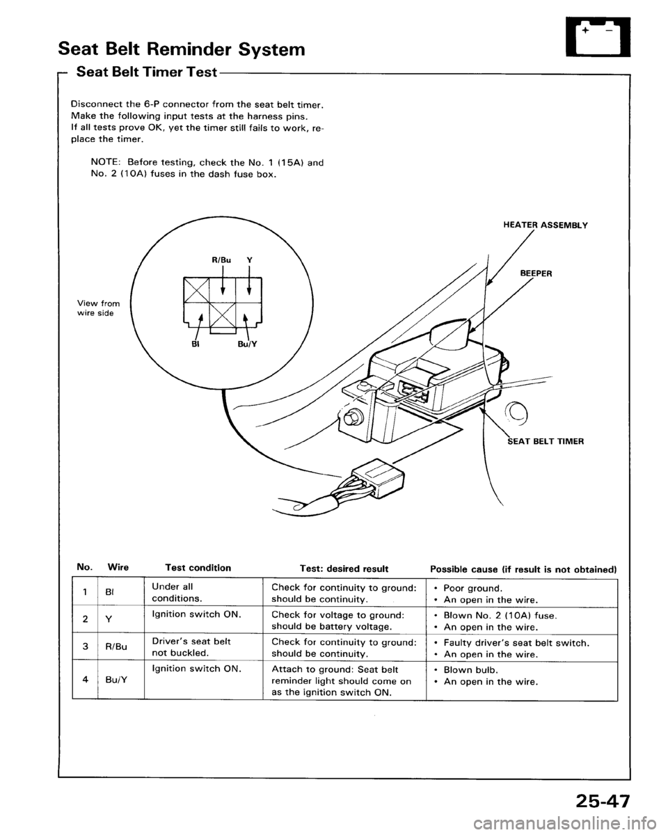 HONDA ACCORD 1986 CA / 3.G Workshop Manual 