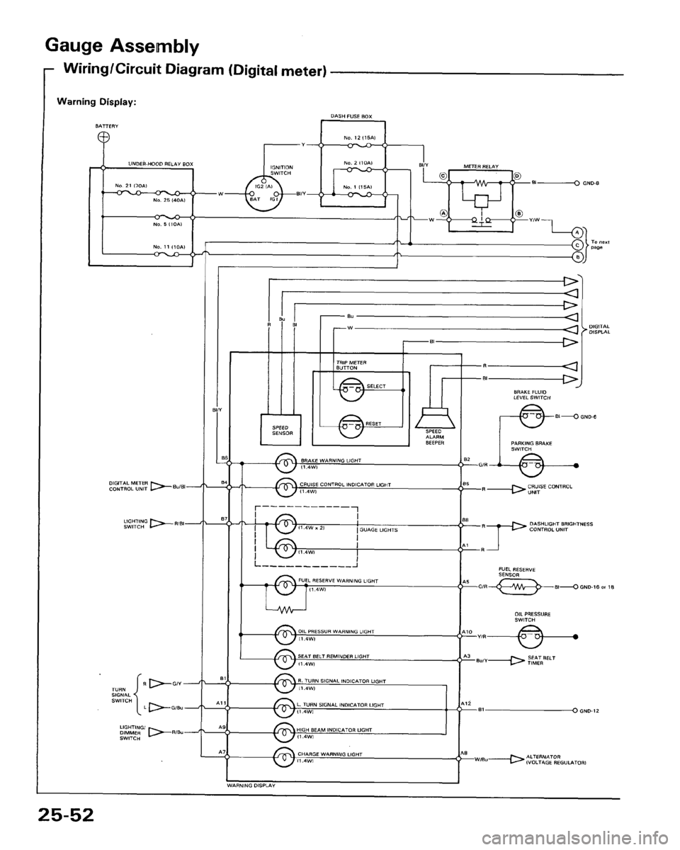 HONDA ACCORD 1986 CA / 3.G Workshop Manual 