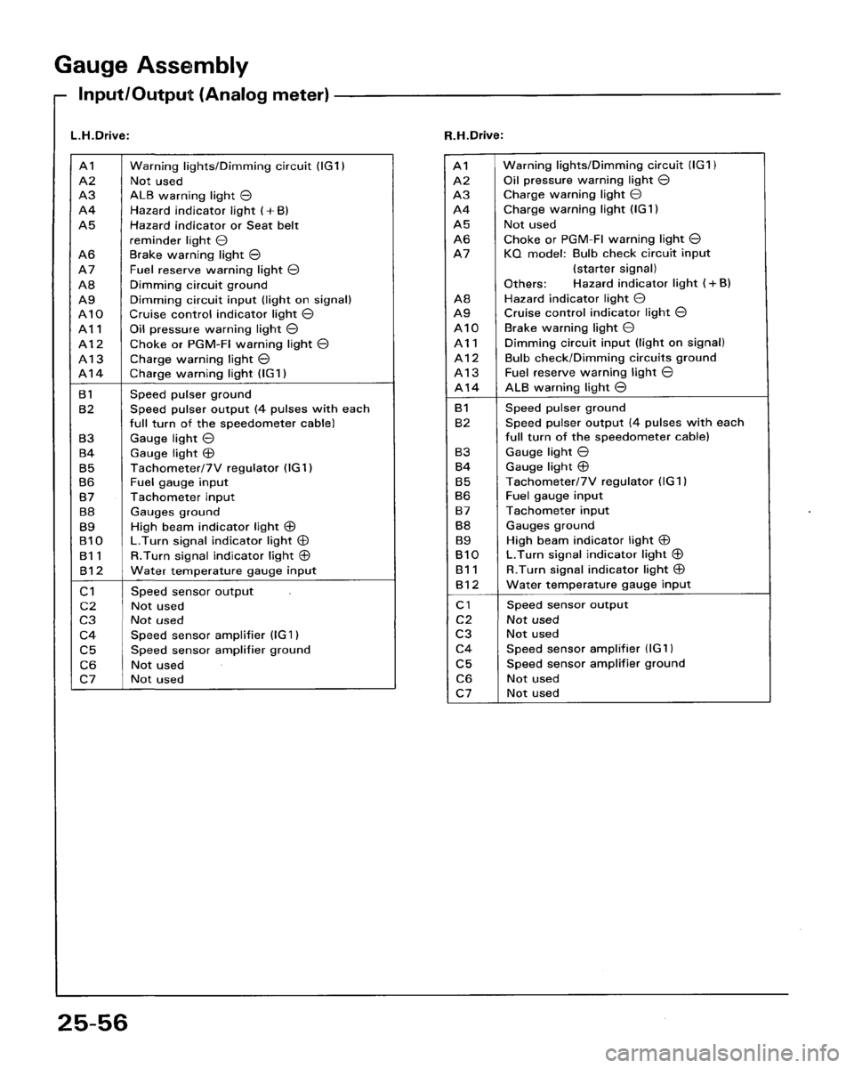 HONDA ACCORD 1986 CA / 3.G Workshop Manual 
