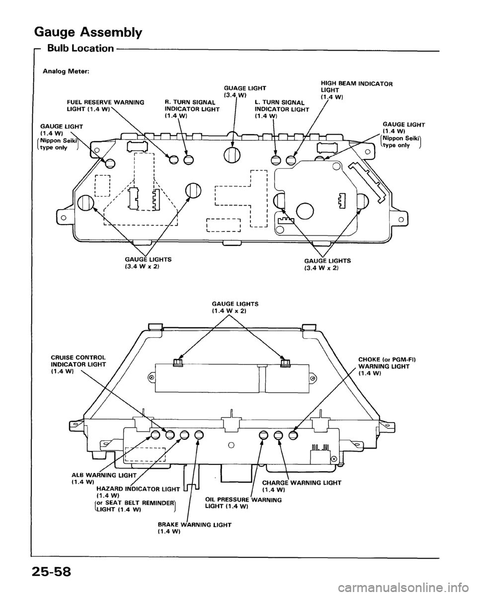 HONDA ACCORD 1986 CA / 3.G Workshop Manual 