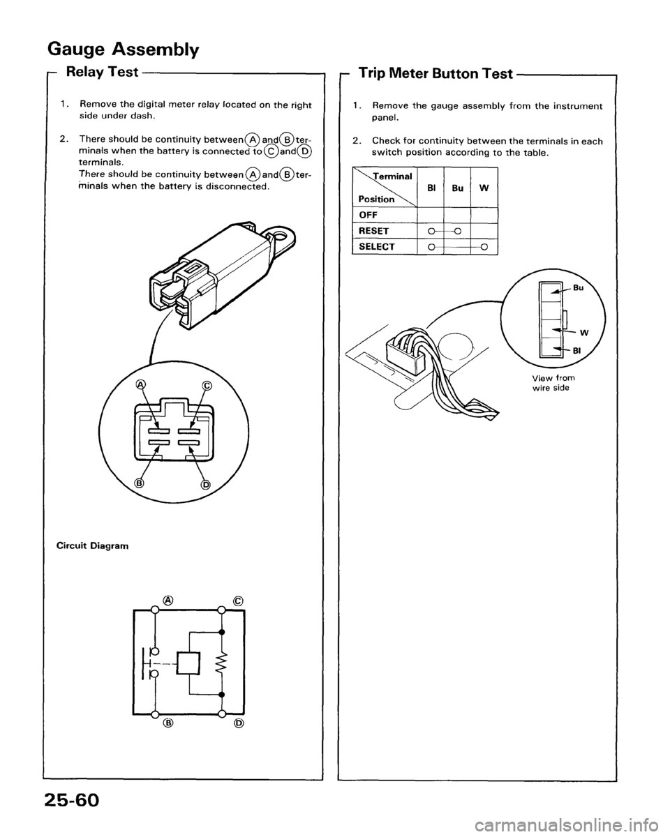 HONDA ACCORD 1986 CA / 3.G Workshop Manual 