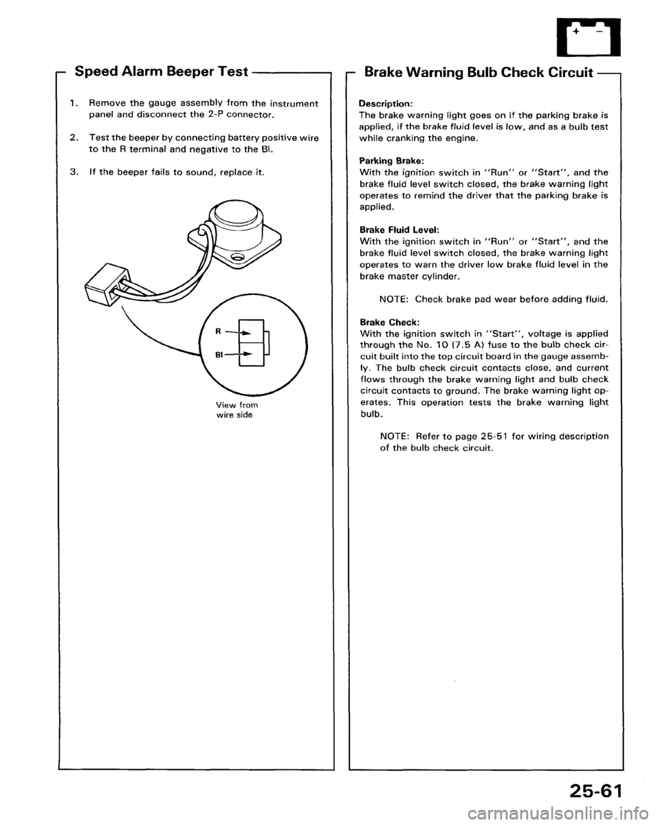 HONDA ACCORD 1986 CA / 3.G Workshop Manual 