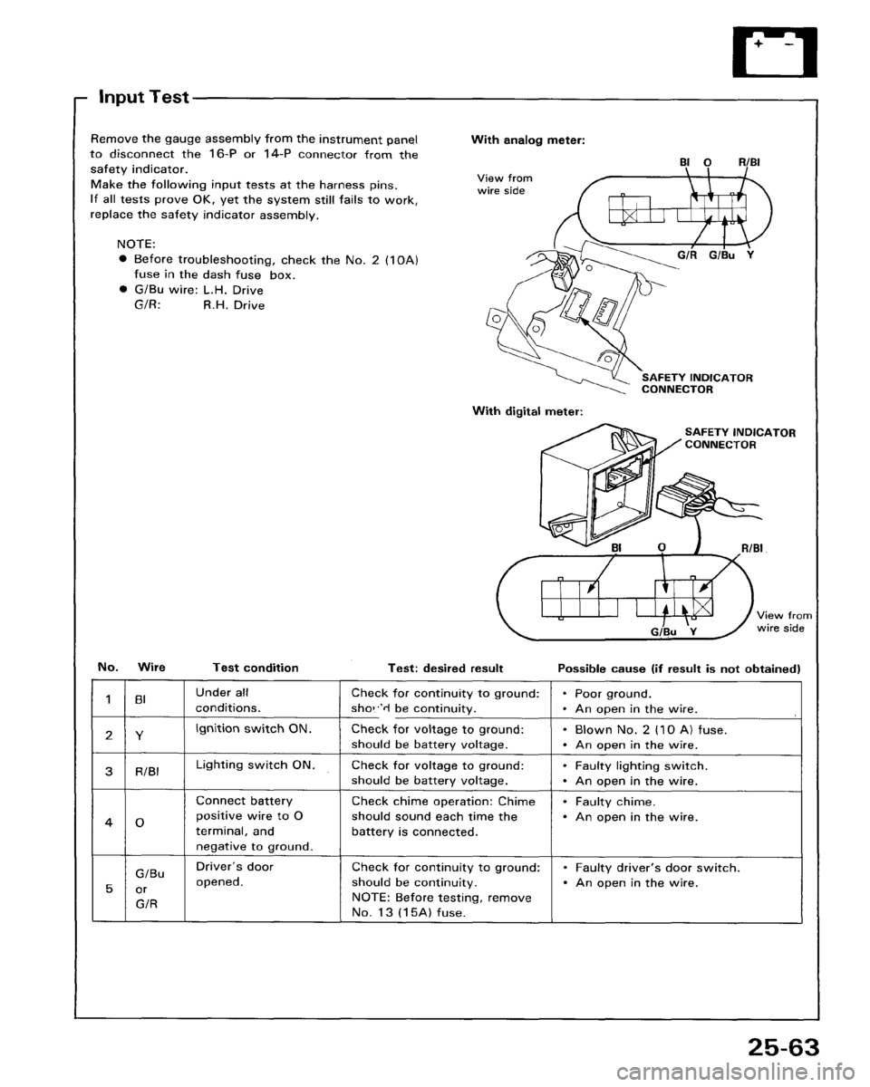 HONDA ACCORD 1986 CA / 3.G Workshop Manual 