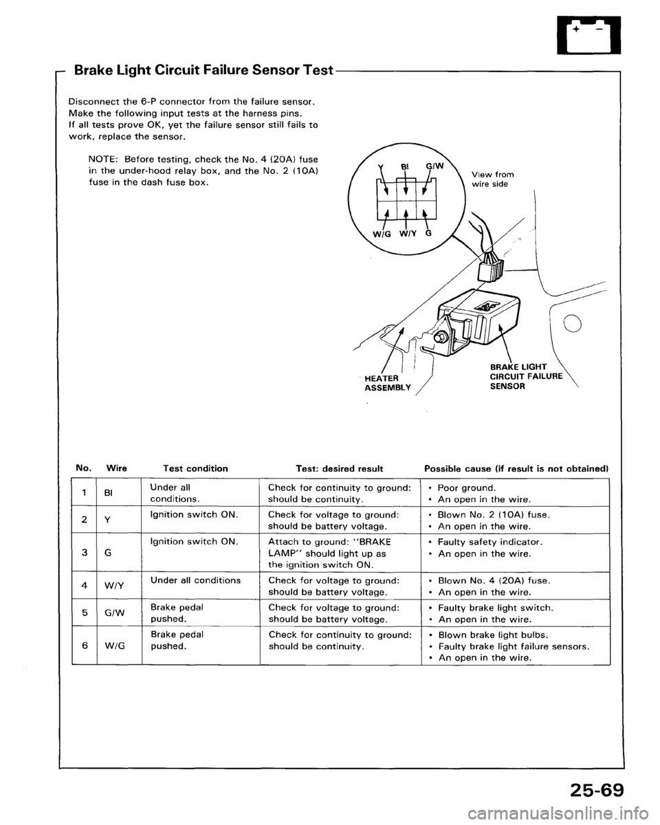 HONDA ACCORD 1986 CA / 3.G Workshop Manual 