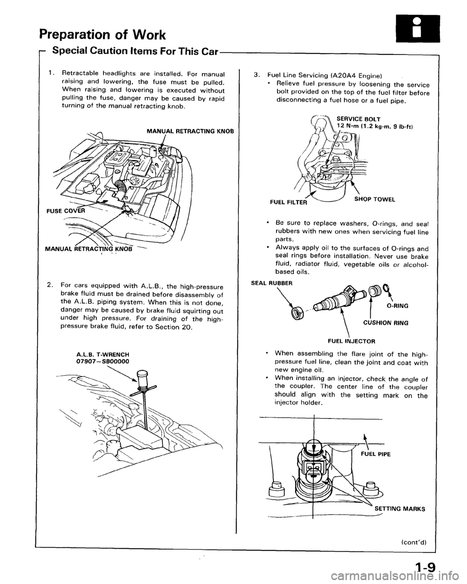 HONDA ACCORD 1986 CA / 3.G Workshop Manual HONDA ACCORD 1986 CA / 3.G Workshop Manual