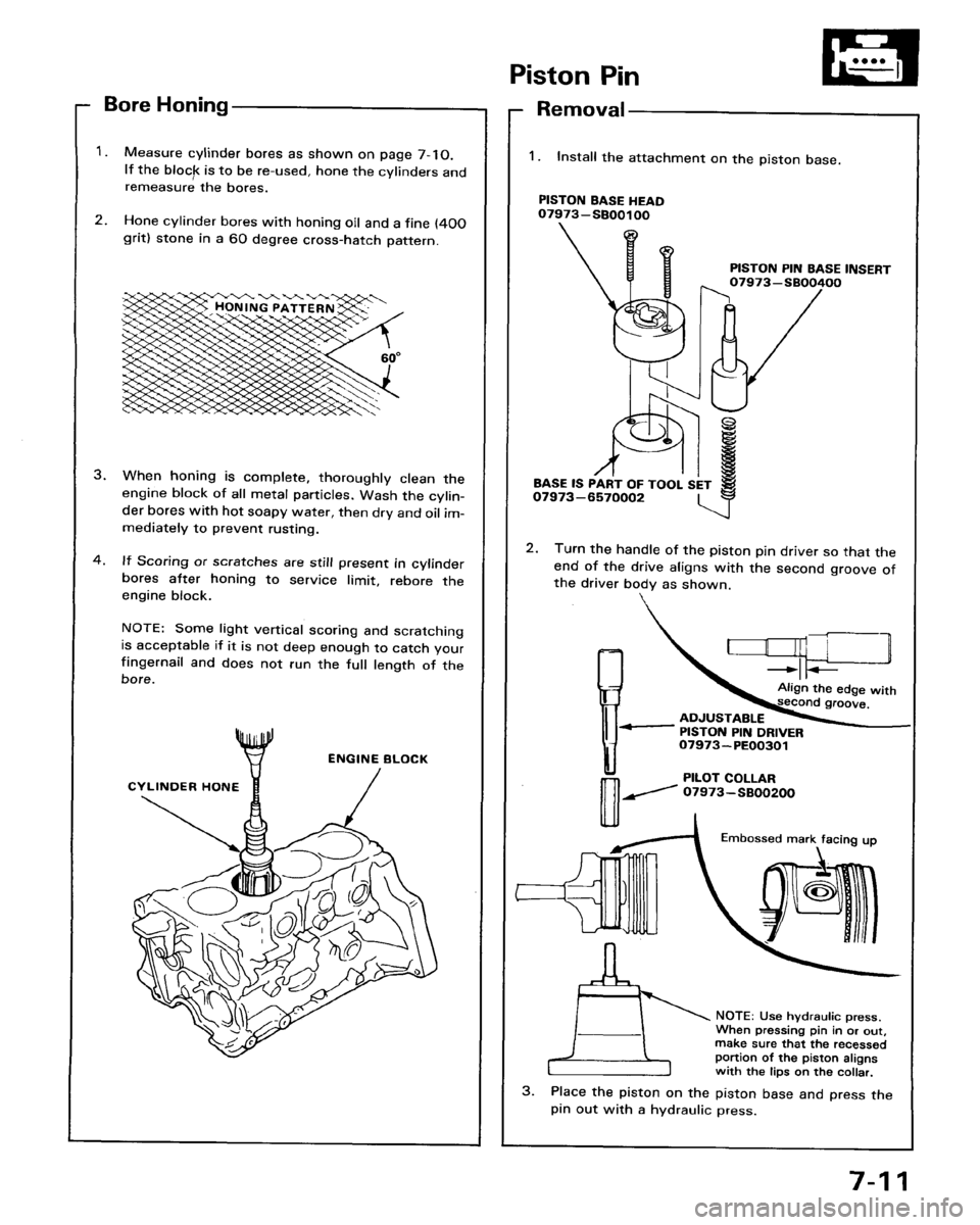 HONDA ACCORD 1986 CA / 3.G Owners Manual 