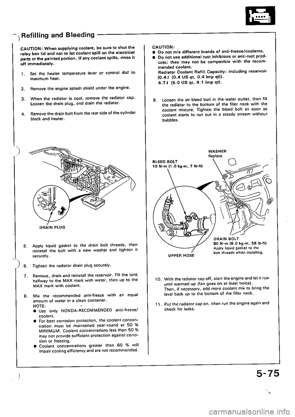 HONDA CIVIC 1989 4.G Supplement Workshop Manual HONDA CIVIC 1989 4.G Supplement Workshop Manual