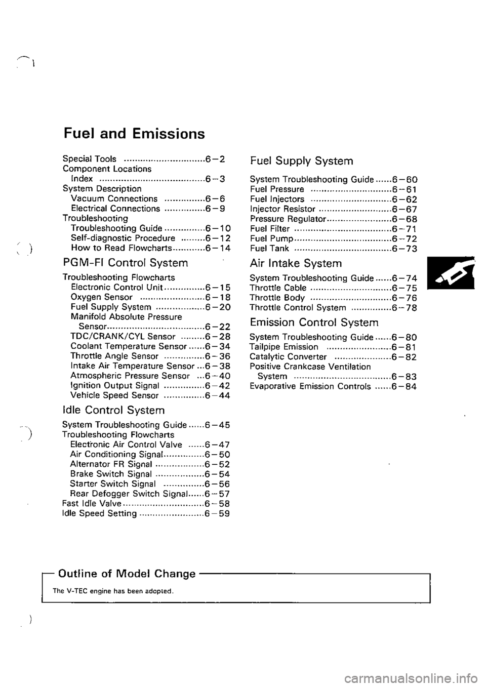 HONDA CIVIC 1989 4.G Supplement Workshop Manual HONDA CIVIC 1989 4.G Supplement Workshop Manual