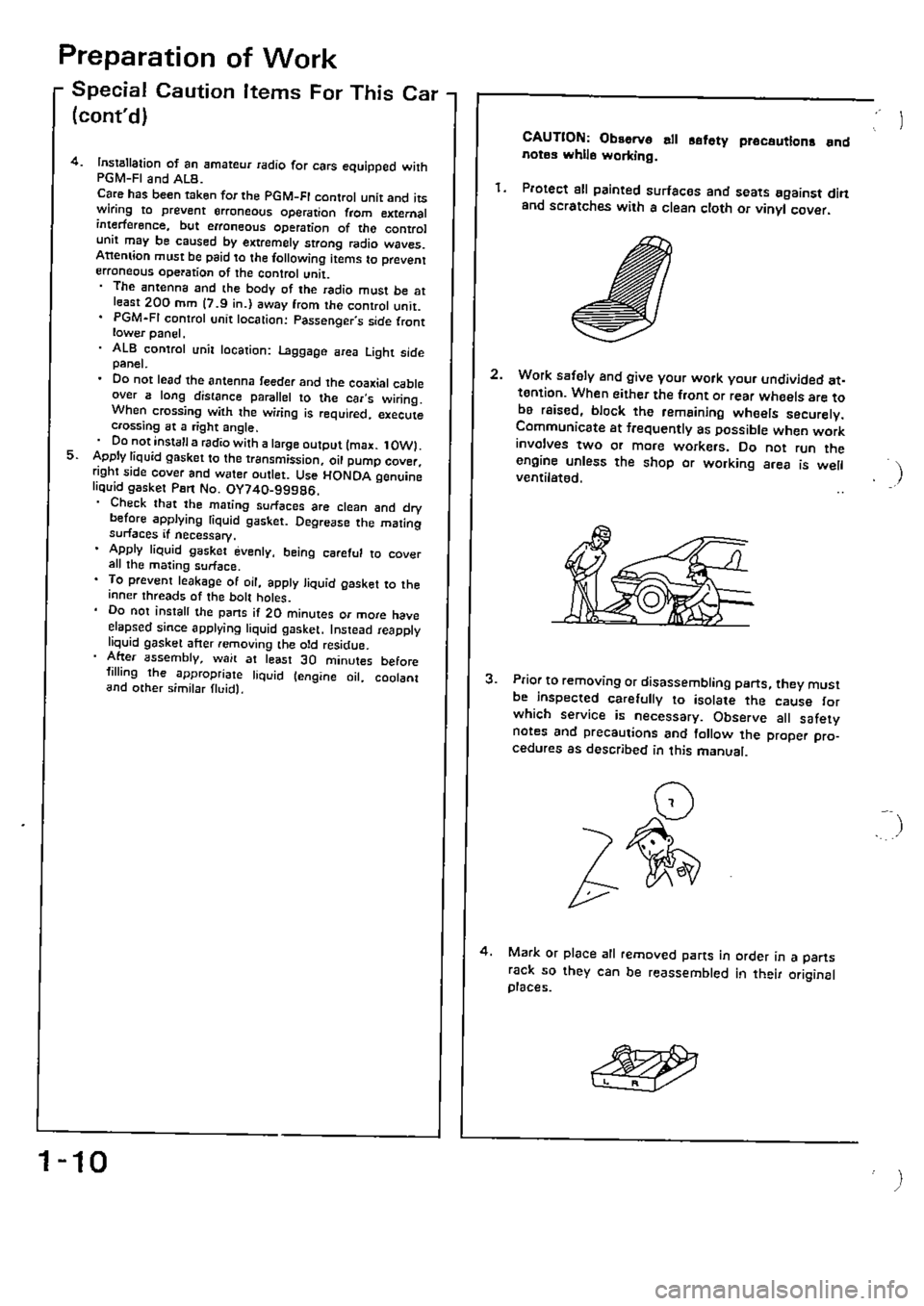 HONDA CIVIC 1989 4.G Supplement User Guide HONDA CIVIC 1989 4.G Supplement User Guide