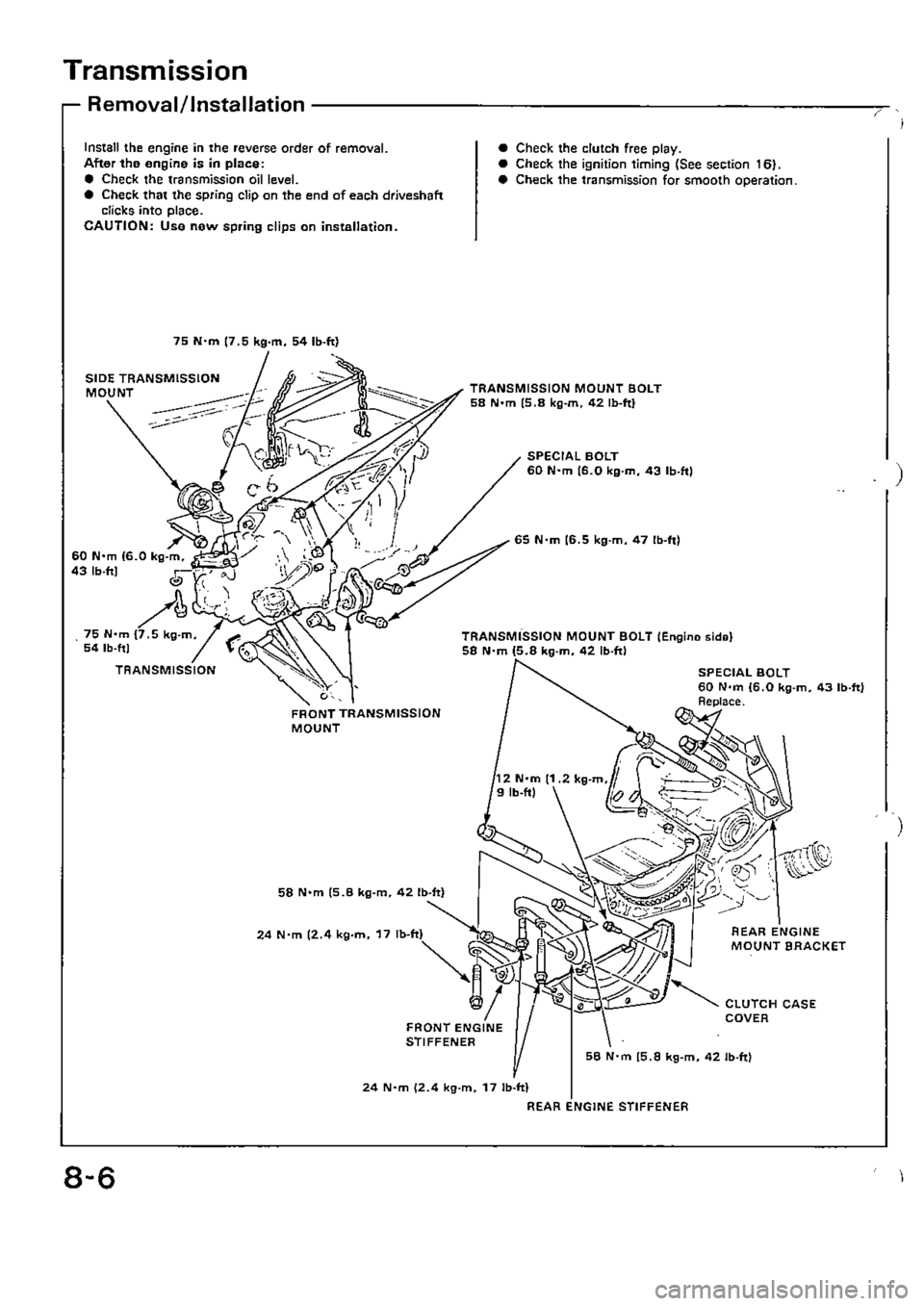 HONDA CIVIC 1989 4.G Supplement Workshop Manual HONDA CIVIC 1989 4.G Supplement Workshop Manual