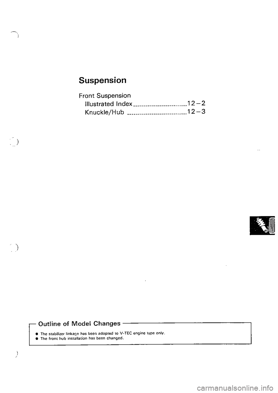 HONDA CIVIC 1989 4.G Supplement Workshop Manual HONDA CIVIC 1989 4.G Supplement Workshop Manual