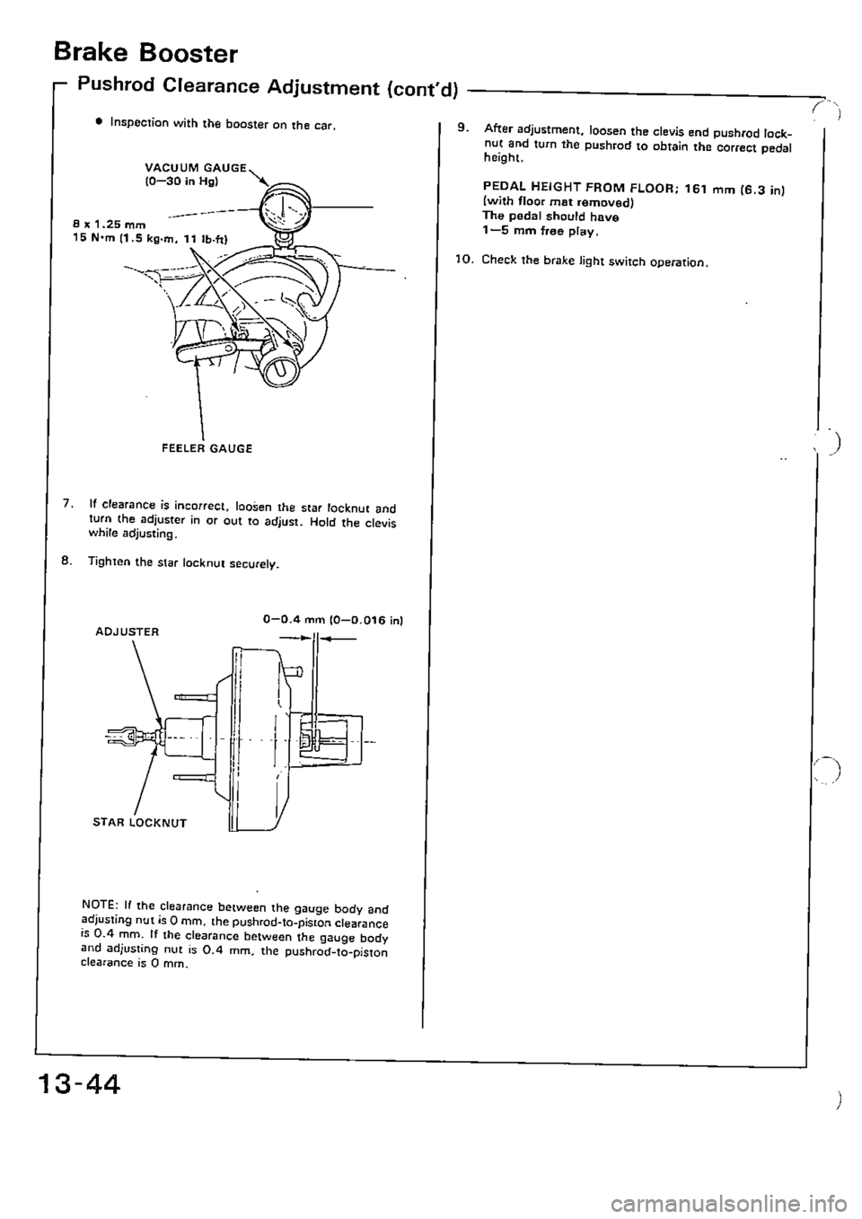 HONDA CIVIC 1988 4.G Supplement Workshop Manual HONDA CIVIC 1988 4.G Supplement Workshop Manual