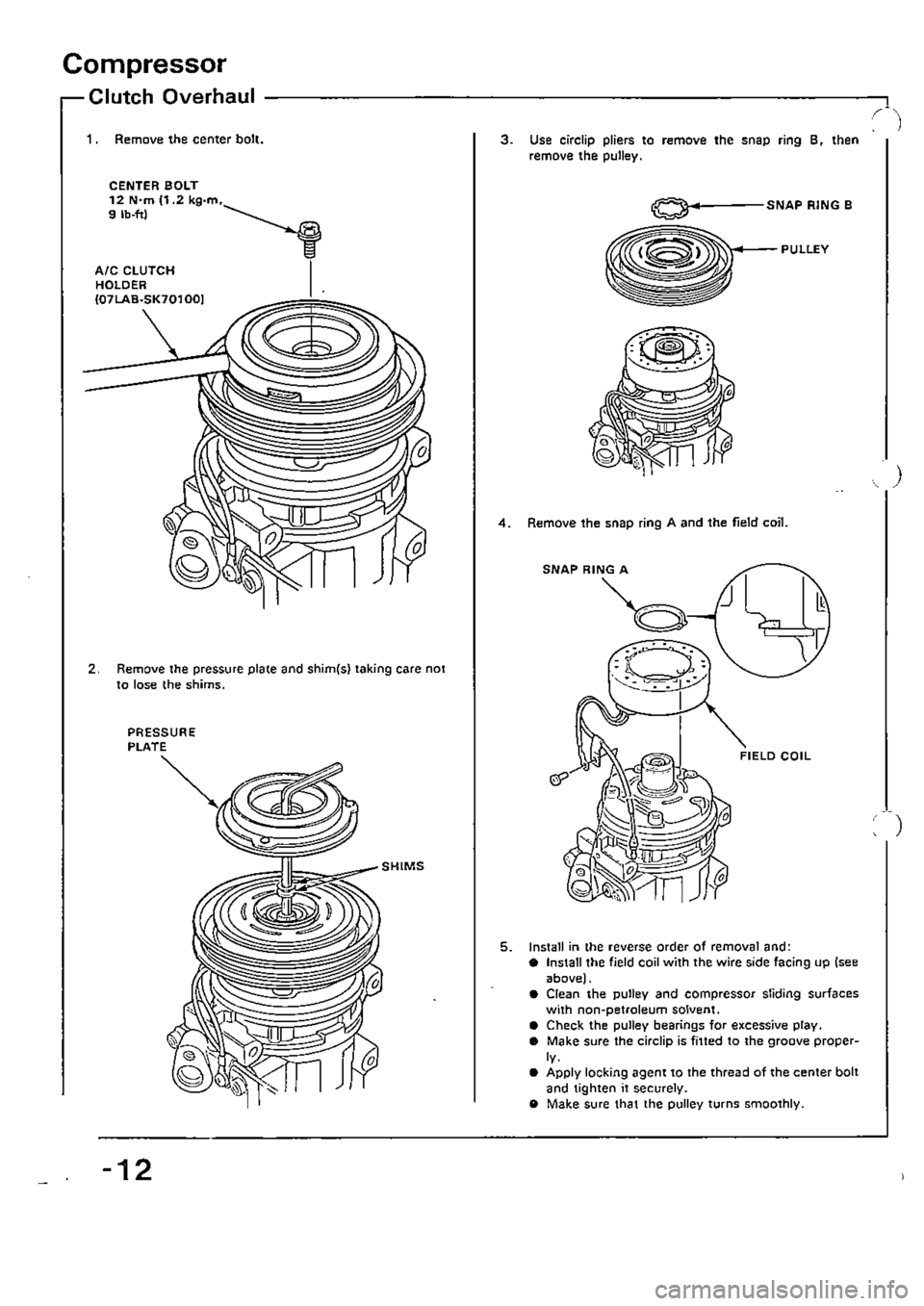 HONDA CIVIC 1989 4.G Supplement Workshop Manual HONDA CIVIC 1989 4.G Supplement Workshop Manual