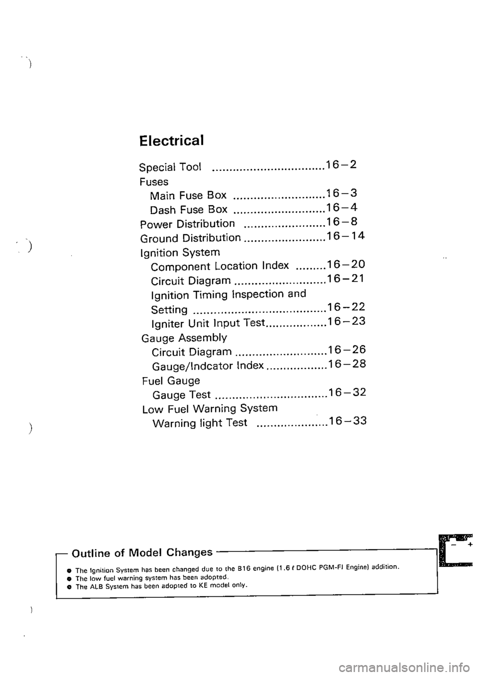 HONDA CIVIC 1989 4.G Supplement Workshop Manual HONDA CIVIC 1989 4.G Supplement Workshop Manual