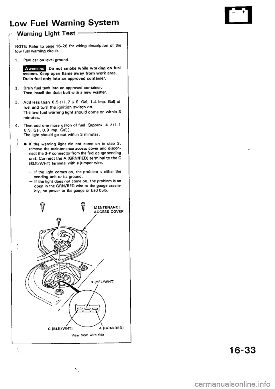 HONDA CIVIC 1988 4.G Supplement Workshop Manual HONDA CIVIC 1988 4.G Supplement Workshop Manual