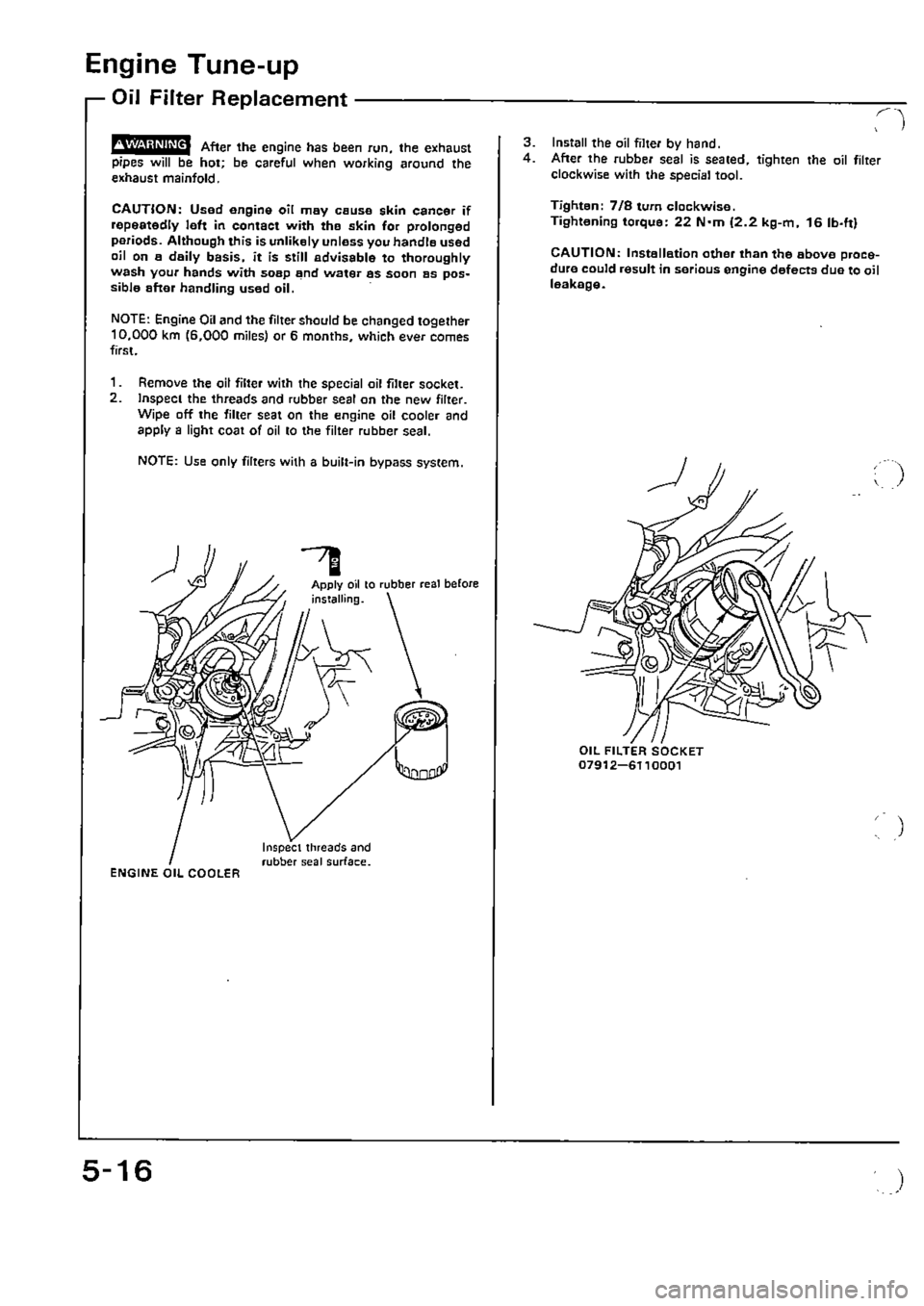 HONDA CIVIC 1988 4.G Supplement Repair Manual HONDA CIVIC 1988 4.G Supplement Repair Manual