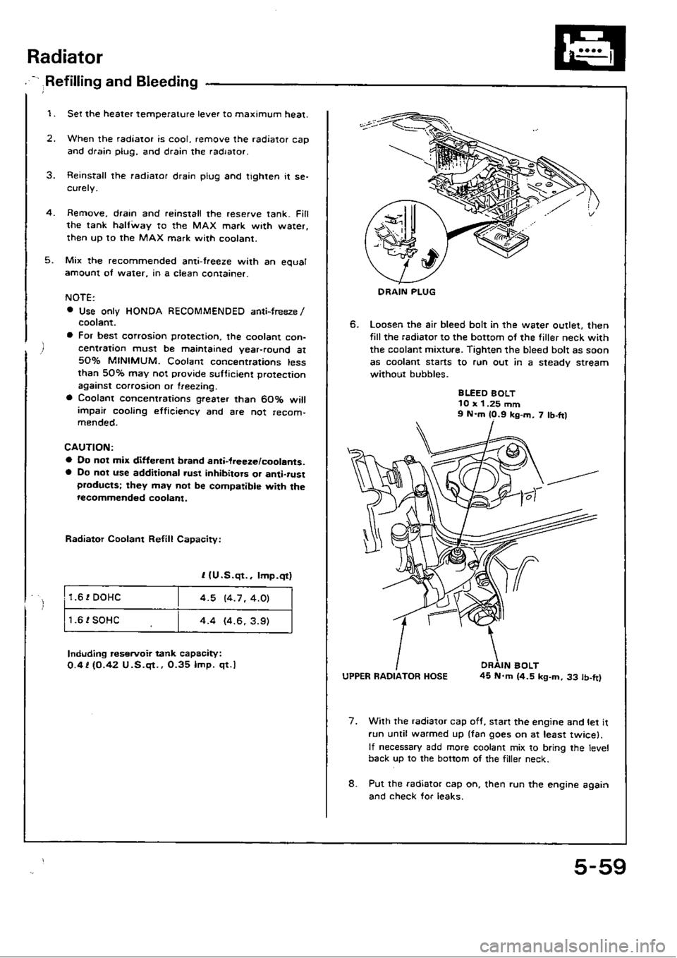 HONDA CIVIC 1989 4.G Workshop Manual HONDA CIVIC 1989 4.G Workshop Manual
