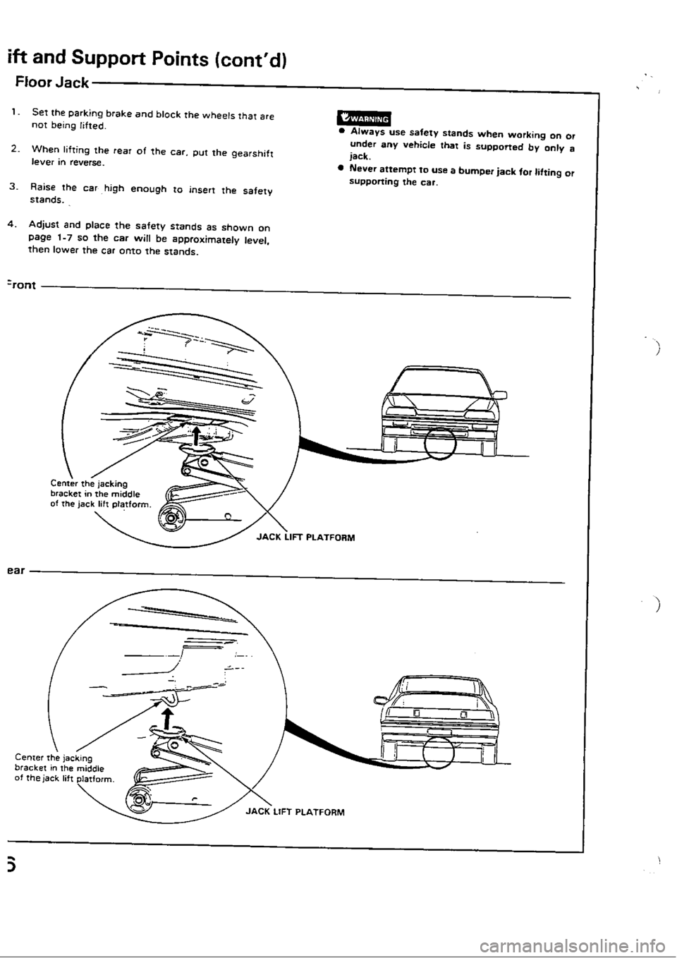 HONDA CIVIC 1990 4.G User Guide 