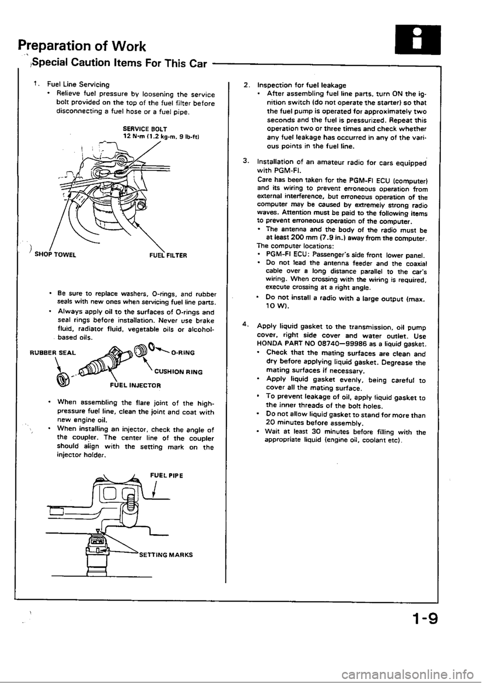 HONDA CIVIC 1988 4.G User Guide 