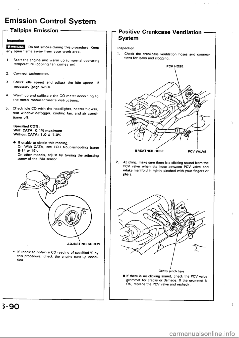 HONDA CIVIC 1988 4.G Workshop Manual 