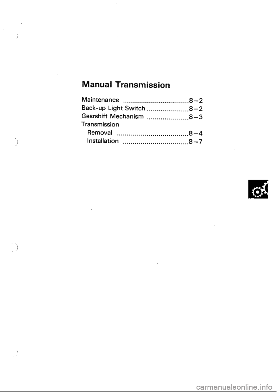 HONDA CIVIC 1989 4.G Workshop Manual HONDA CIVIC 1989 4.G Workshop Manual