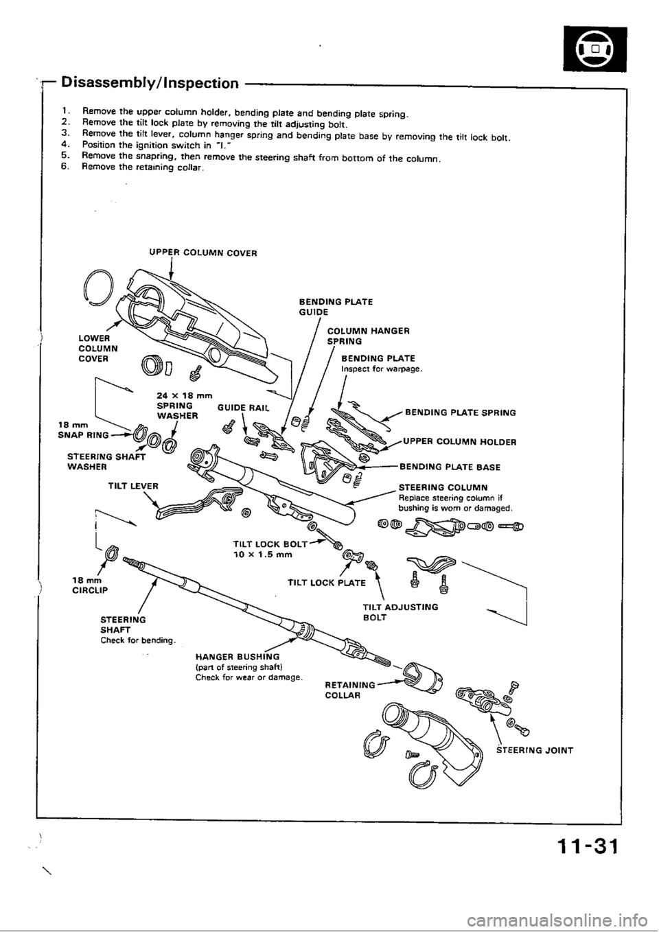 HONDA CIVIC 1989 4.G Workshop Manual HONDA CIVIC 1989 4.G Workshop Manual