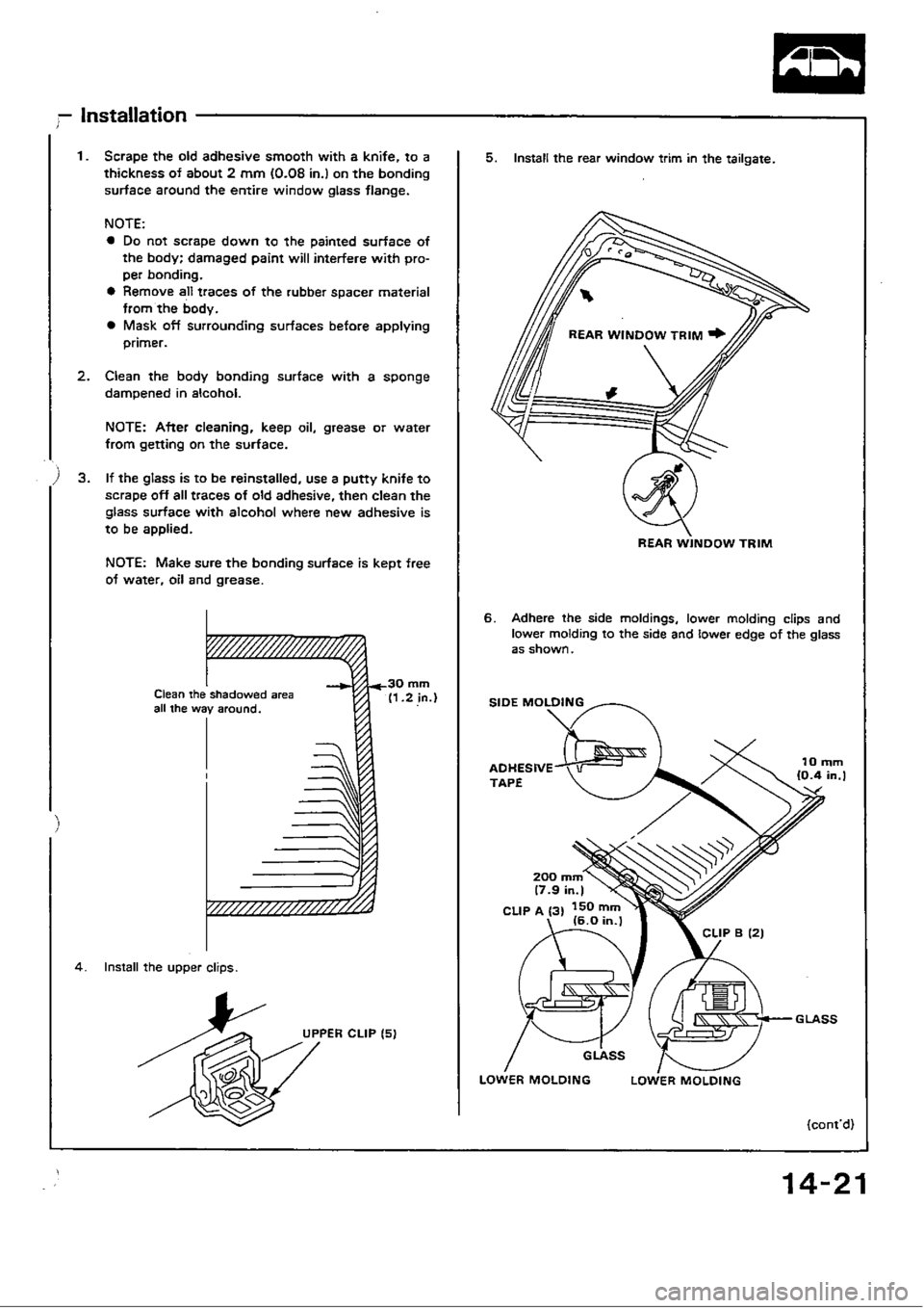 HONDA CIVIC 1988 4.G Workshop Manual HONDA CIVIC 1988 4.G Workshop Manual