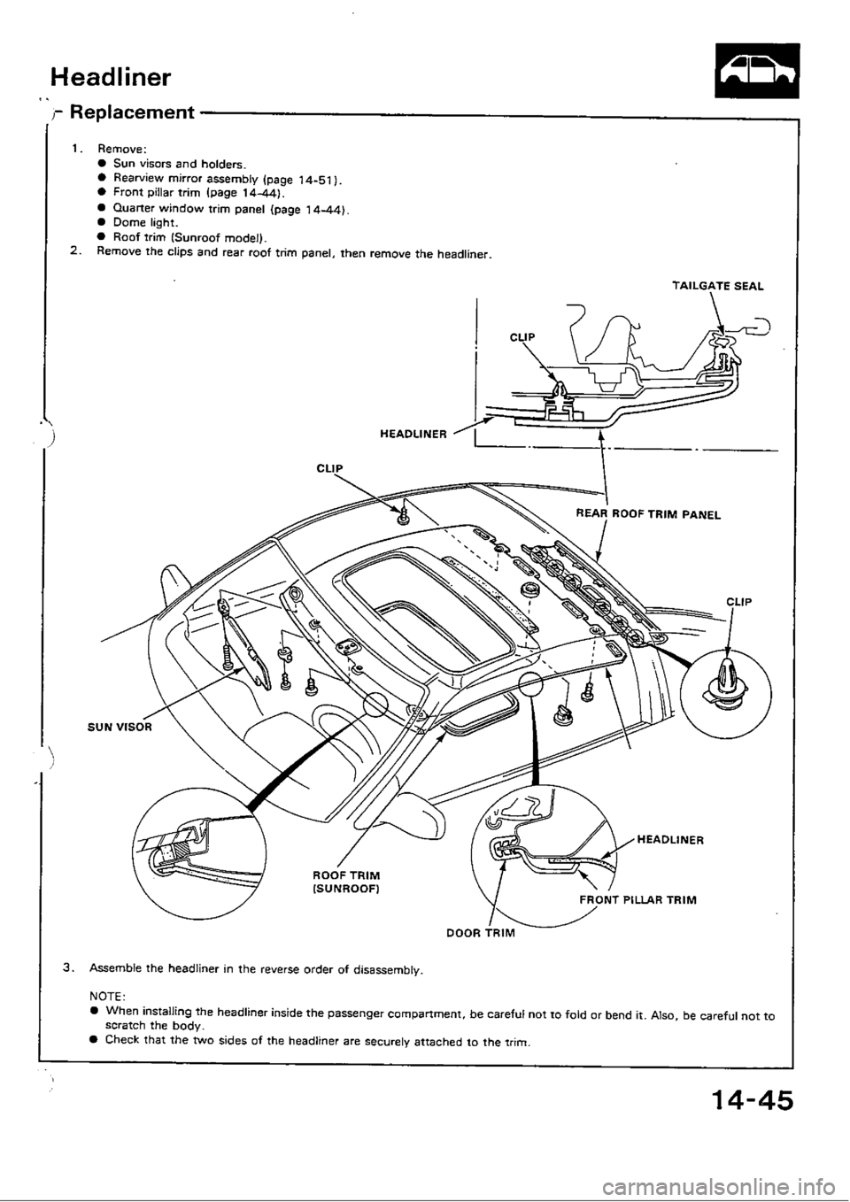 HONDA CIVIC 1988 4.G Workshop Manual HONDA CIVIC 1988 4.G Workshop Manual
