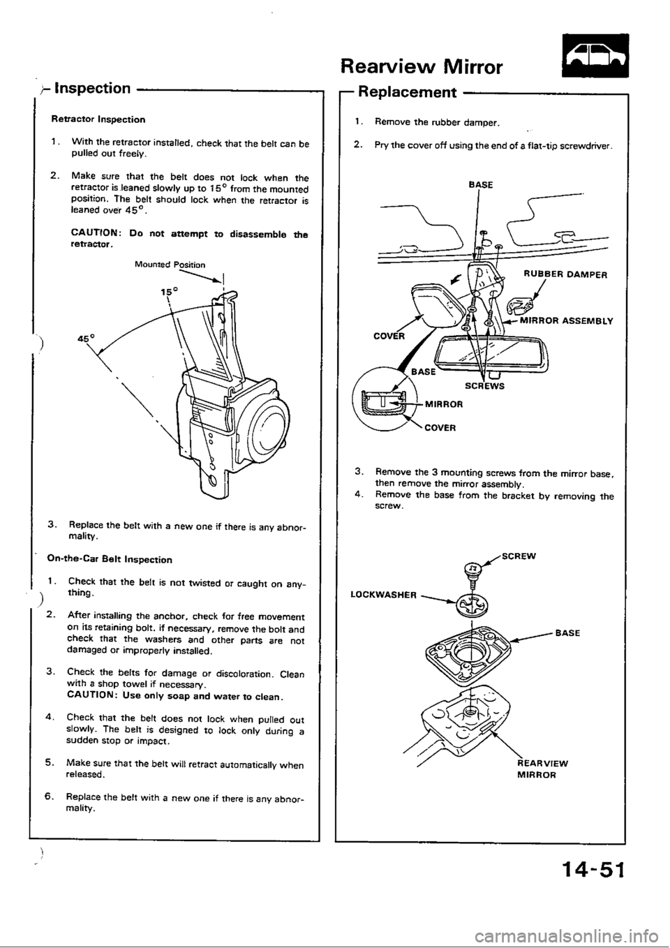 HONDA CIVIC 1988 4.G Workshop Manual HONDA CIVIC 1988 4.G Workshop Manual