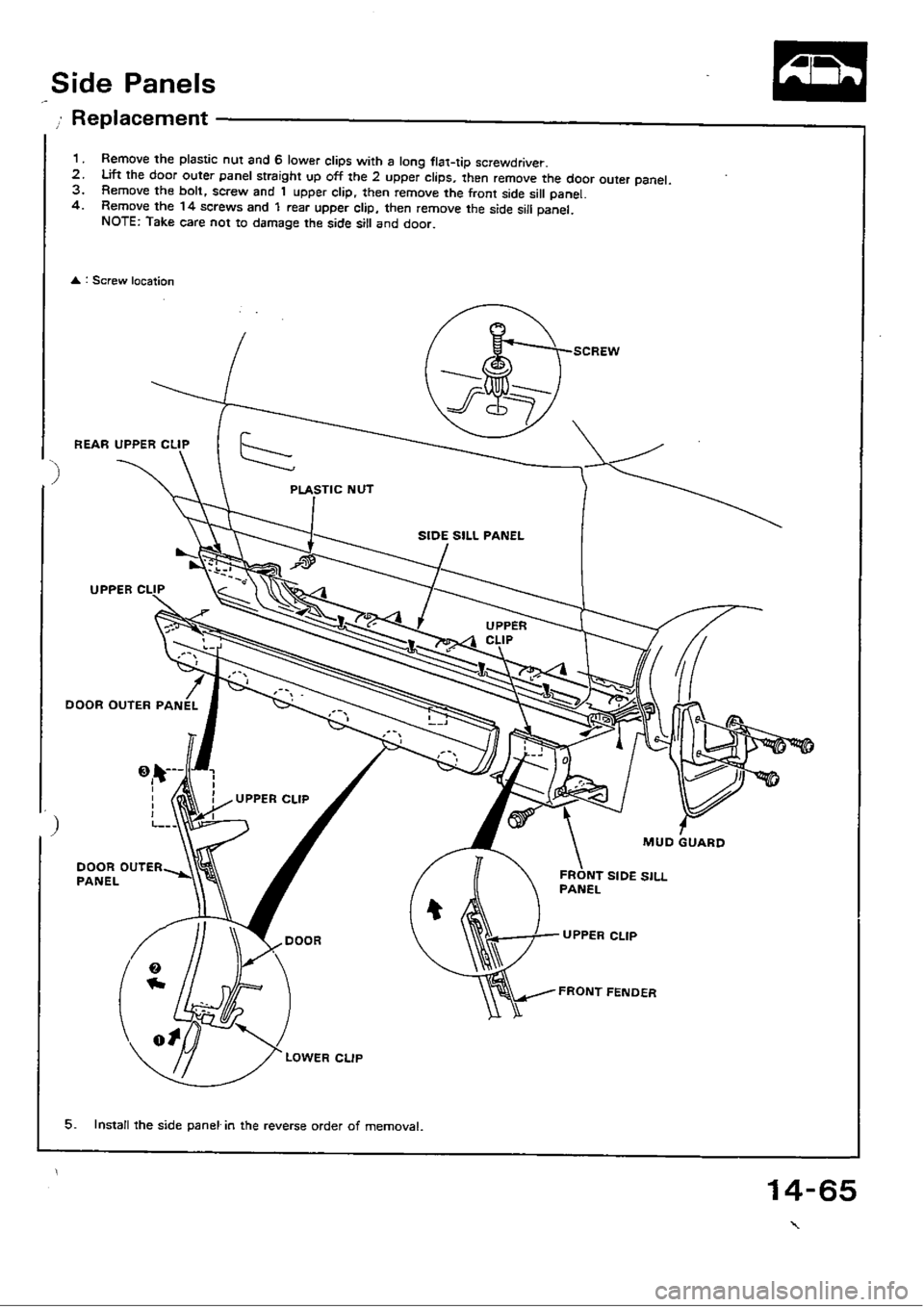 HONDA CIVIC 1988 4.G Workshop Manual HONDA CIVIC 1988 4.G Workshop Manual