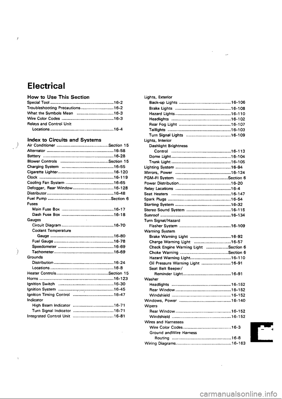 HONDA CIVIC 1989 4.G Workshop Manual 