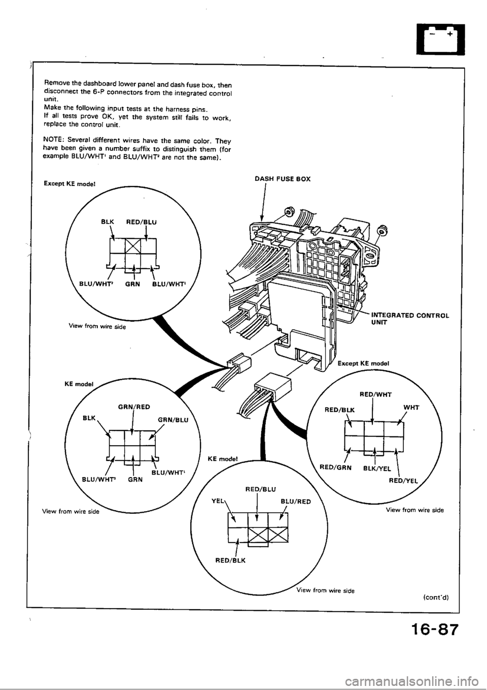 HONDA CIVIC 1989 4.G Workshop Manual HONDA CIVIC 1989 4.G Workshop Manual