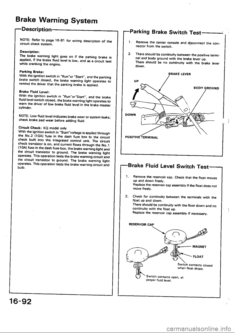HONDA CIVIC 1989 4.G Workshop Manual HONDA CIVIC 1989 4.G Workshop Manual