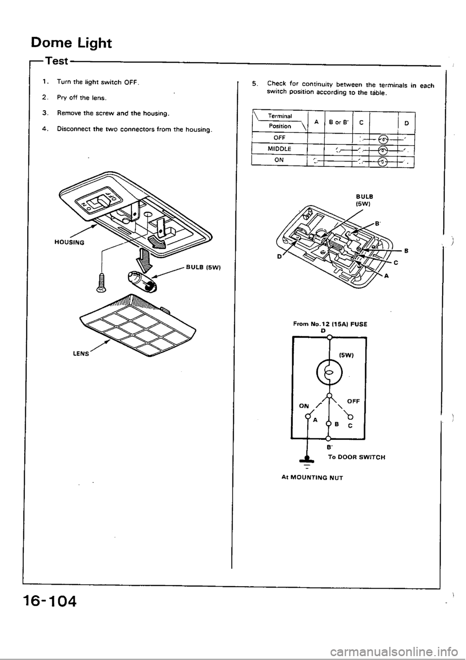 HONDA CIVIC 1989 4.G Workshop Manual HONDA CIVIC 1989 4.G Workshop Manual