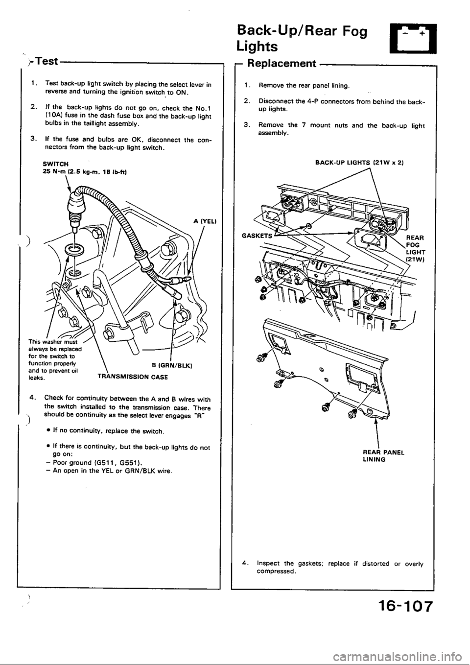 HONDA CIVIC 1989 4.G Workshop Manual HONDA CIVIC 1989 4.G Workshop Manual
