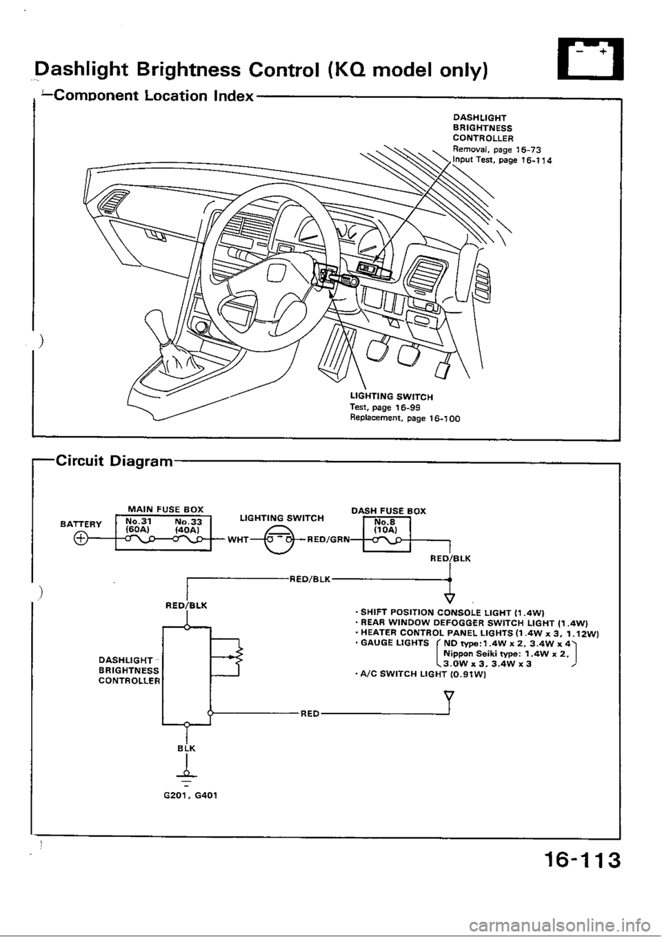 HONDA CIVIC 1988 4.G Workshop Manual HONDA CIVIC 1988 4.G Workshop Manual