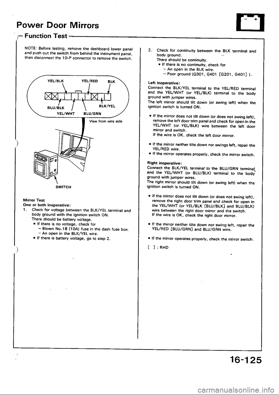 HONDA CIVIC 1989 4.G Workshop Manual HONDA CIVIC 1989 4.G Workshop Manual